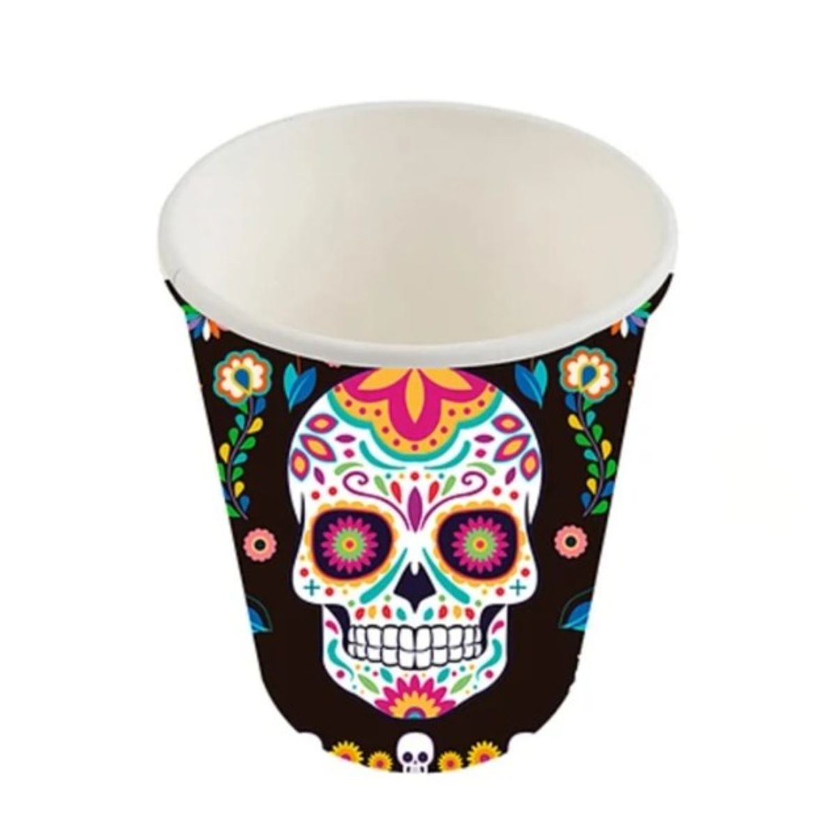 GENERICO - Vaso De Cartón Calavera Halloween 6Pcs 300 Ml