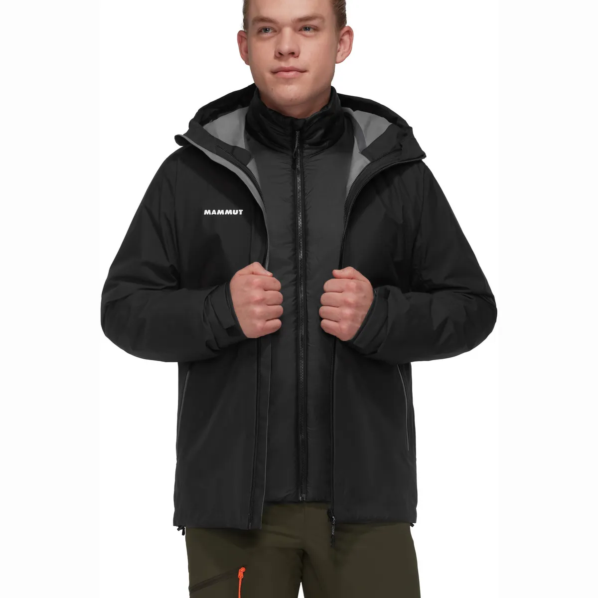 MAMMUT - Chaqueta Hombre Alto Light 3 In 1 Hs Hooded Negro Mammut