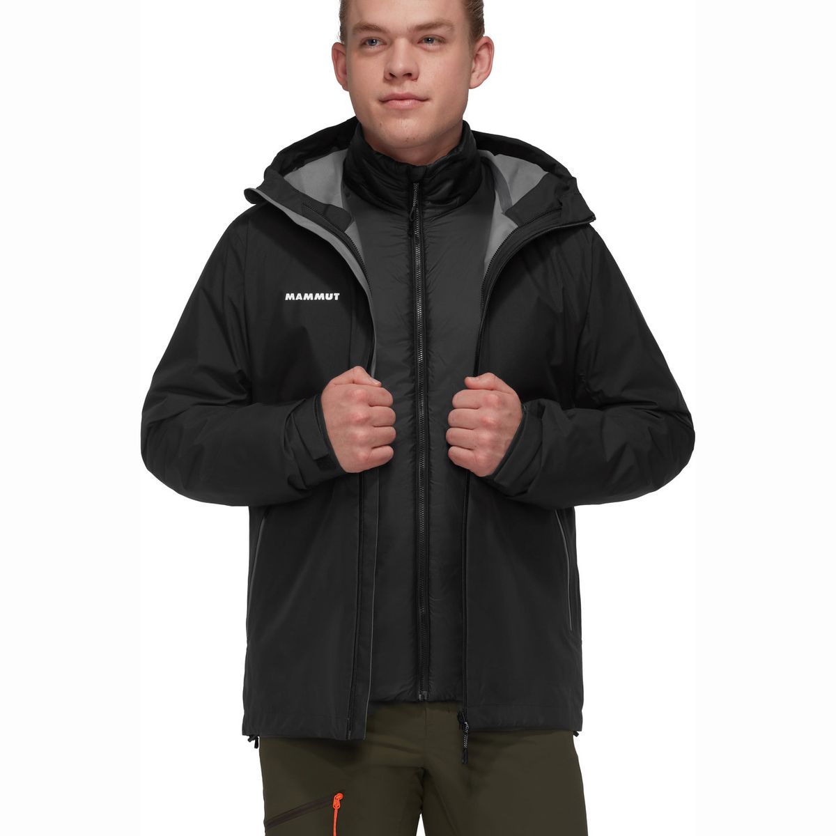 MAMMUT - Chaqueta Hombre Mammut Alto Light 3 In 1 Hs Hooded Negro