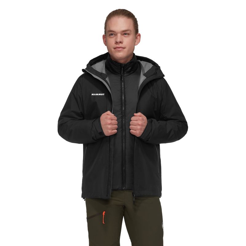 MAMMUT - Chaqueta Hombre Alto Light 3 In 1 Hs Hooded Negro Mammut