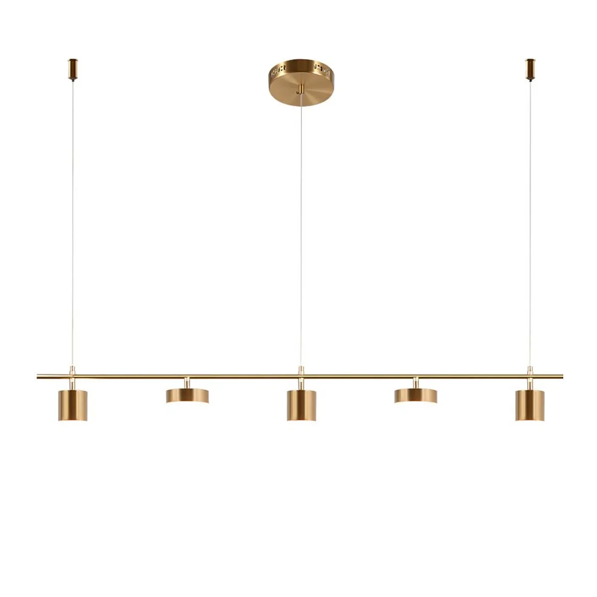 BOSCO - LAMPARA COLGANTE LINEAL HARPES DORADO 5 LUCES