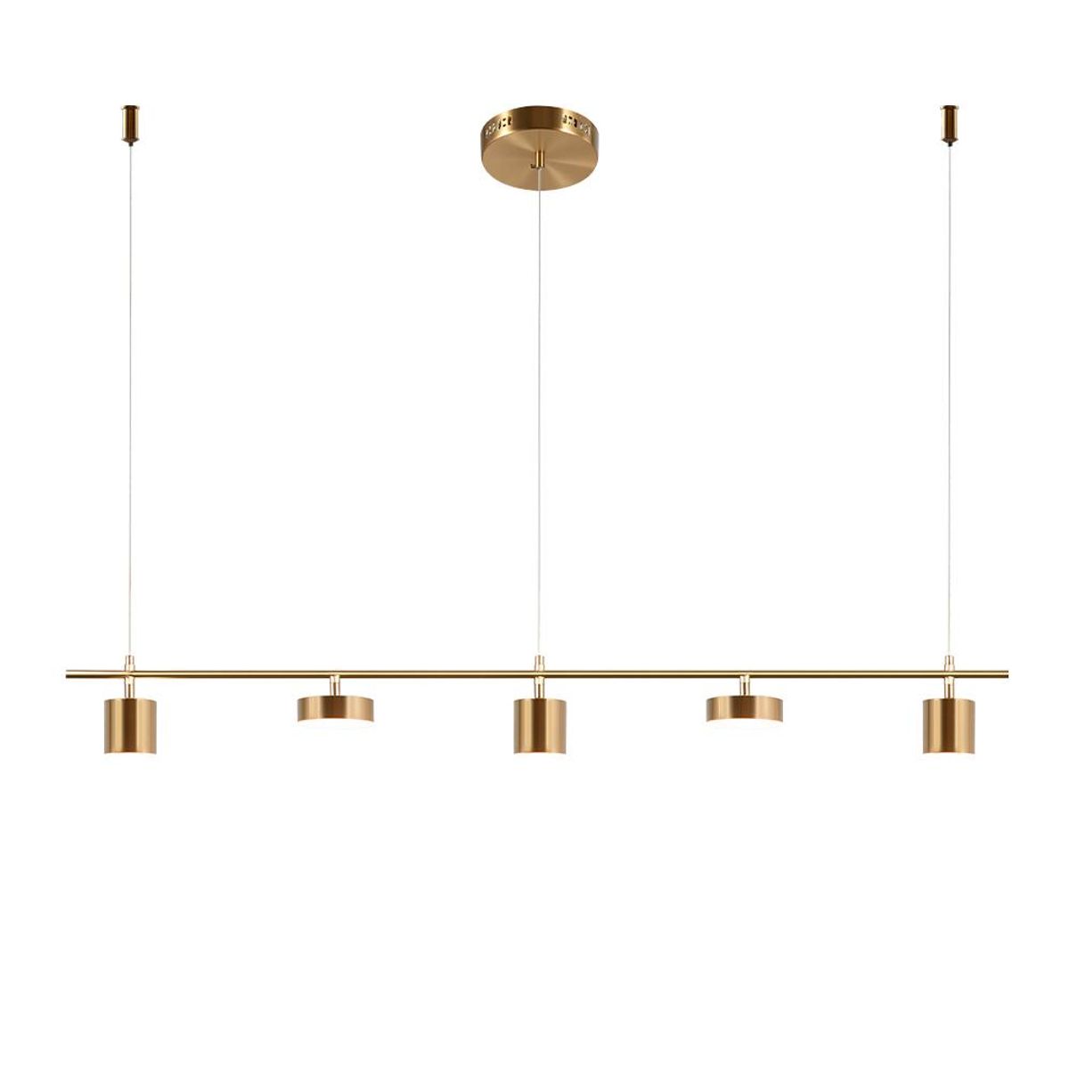 BOSCO - LAMPARA COLGANTE LINEAL HARPES DORADO 5 LUCES