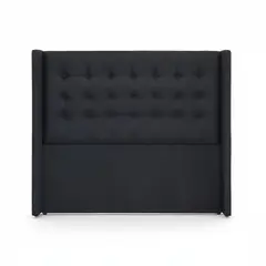 BLOCCARE - Respaldo De Cama Queen - Con Retorno Negro