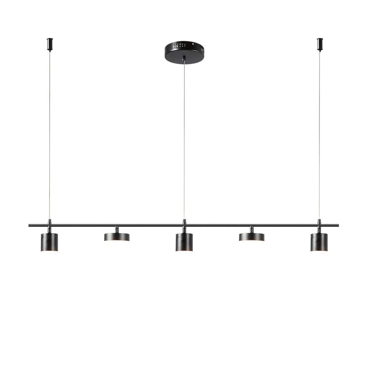 BOSCO - LAMPARA COLGANTE LINEAL HARPES NEGRO 5 LUCES