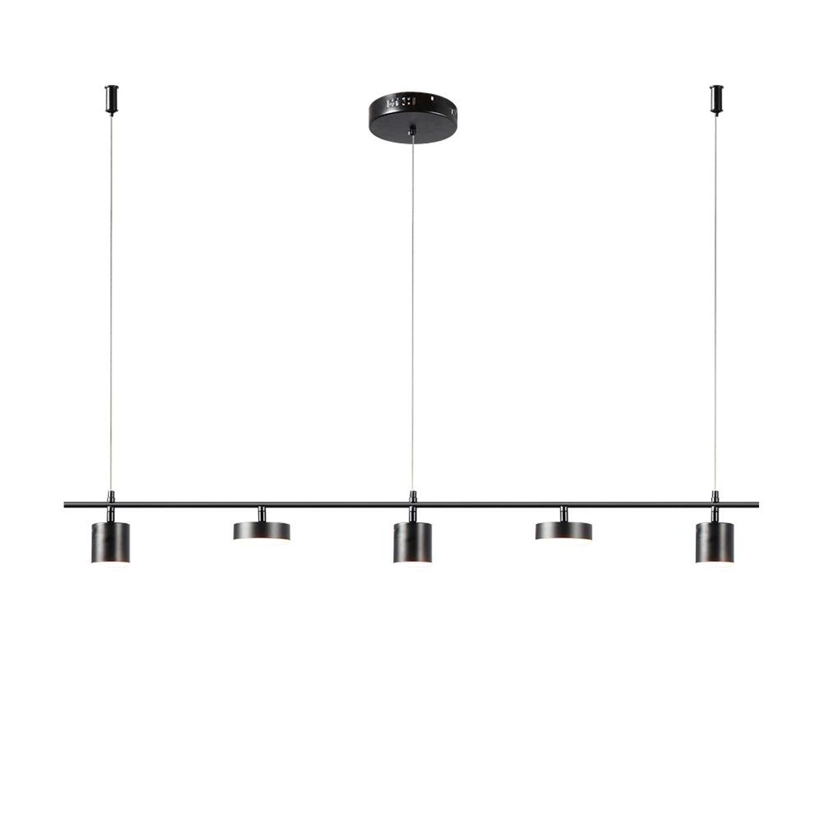BOSCO - LAMPARA COLGANTE LINEAL HARPES NEGRO 5 LUCES