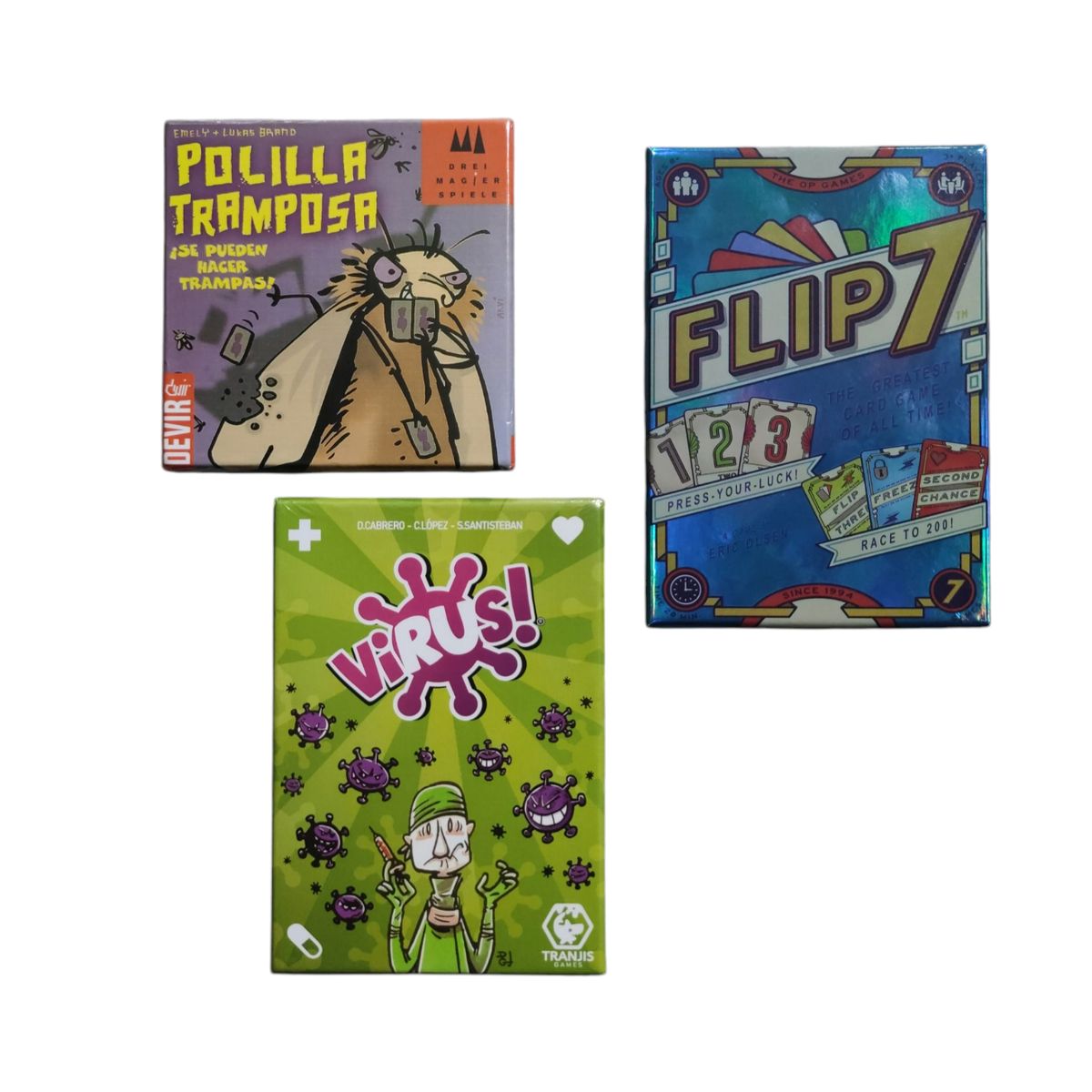 GENERICO - Pack 3 Juego De Cartas  Virus