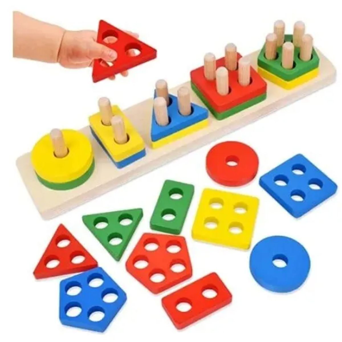 GENERICO - Juego Encaje Y Dificultad Bloques Set De Figuras Apilables