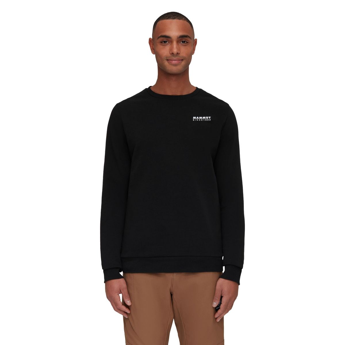 MAMMUT - Poleron Hombre Core Ml Crew Neck 1862 Negro Mammut
