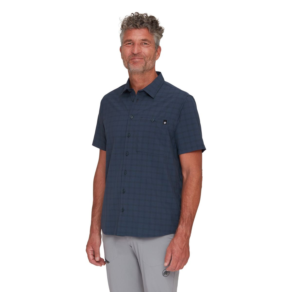 MAMMUT - Camisa Hombre Lenni Azul Mammut