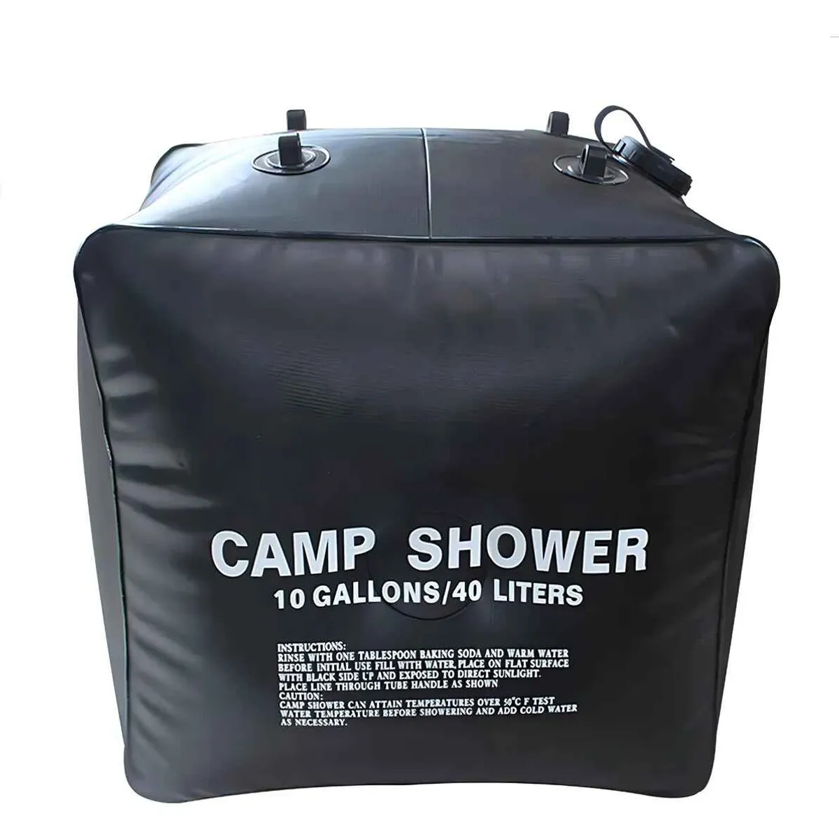 GENERICO - Ducha Solar 40 Litros Negro Doite Camping Playa Exterior Compacta