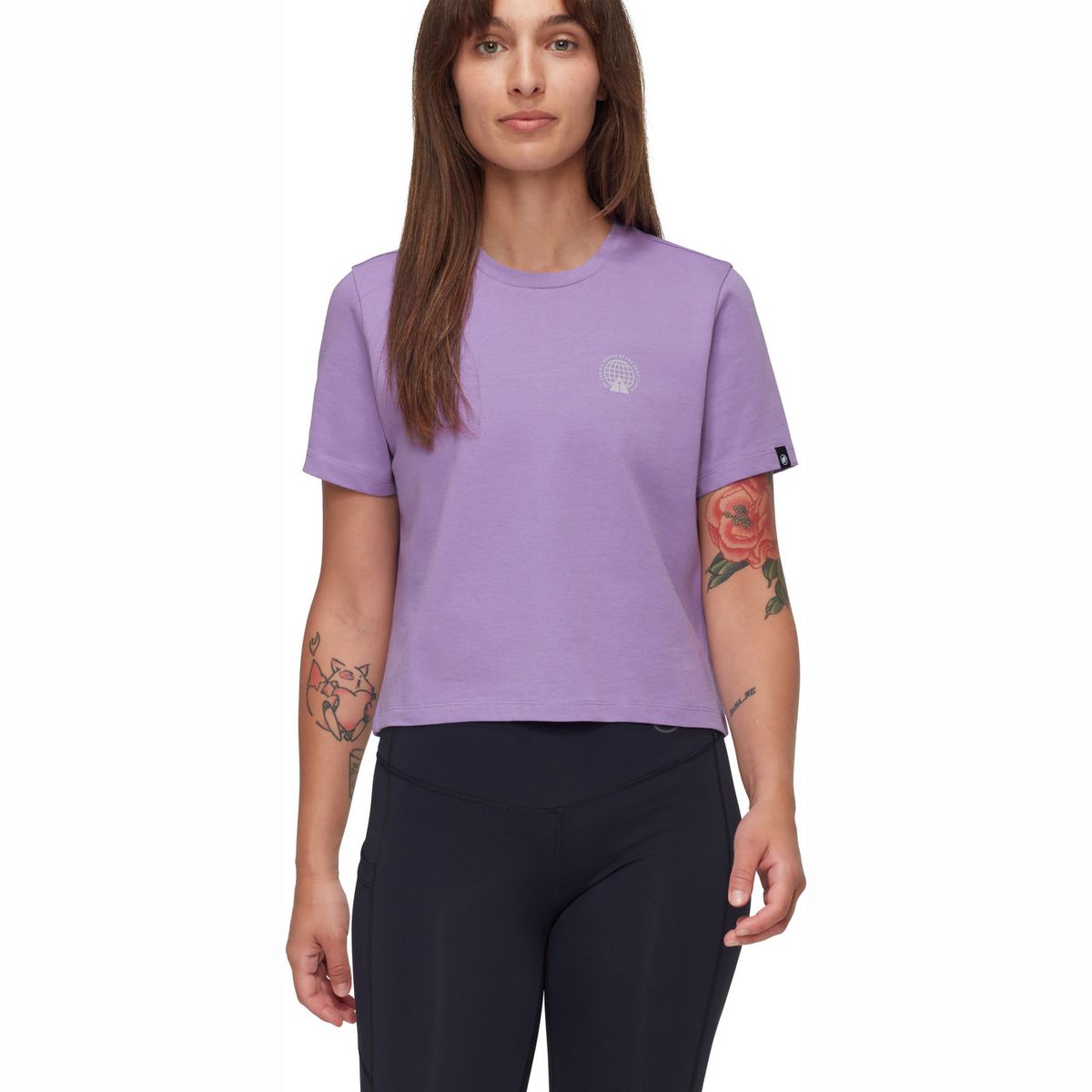 MAMMUT - Polera Mujer Mammut Massone Cropped Emblems Morado