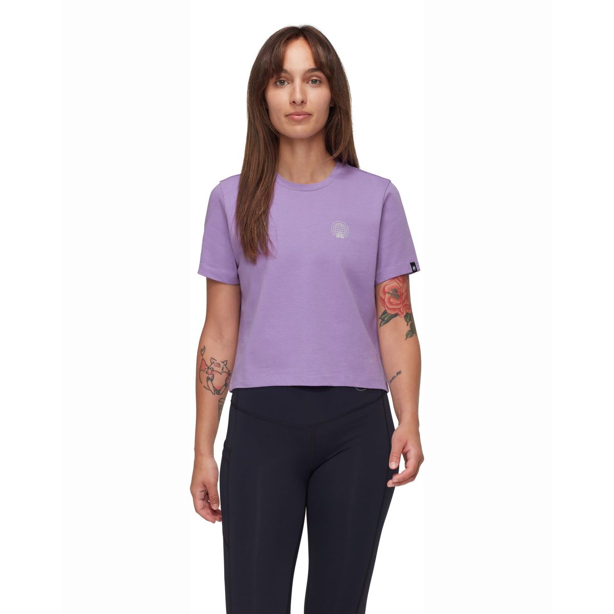 MAMMUT - Polera Mujer Mammut Massone Cropped Emblems Morado