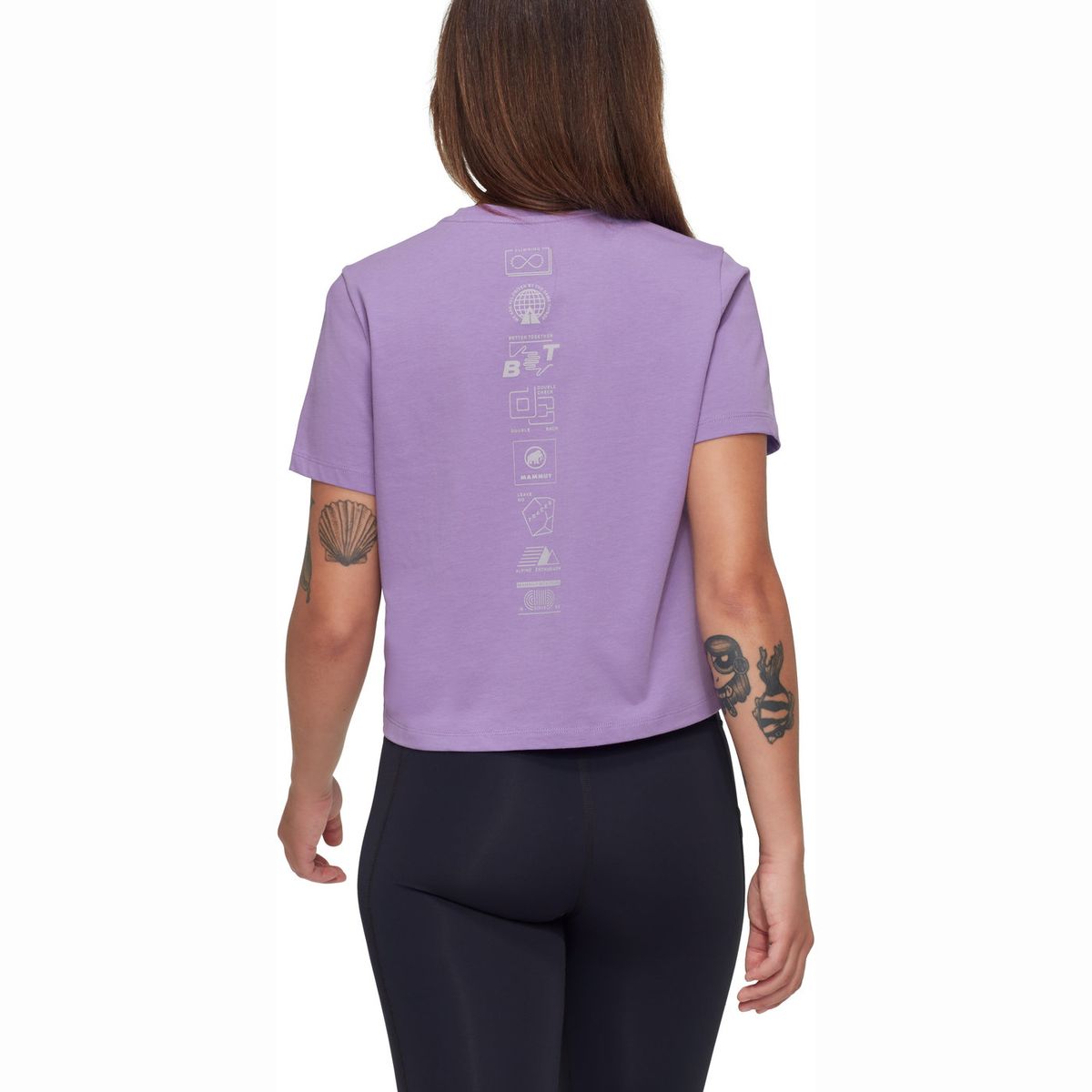 MAMMUT - Polera Mujer Mammut Massone Cropped Emblems Morado