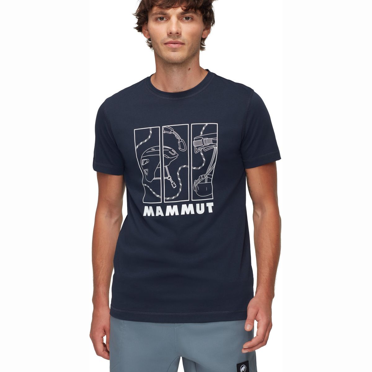 MAMMUT - Polera Hombre Core Gear Azul Mammut
