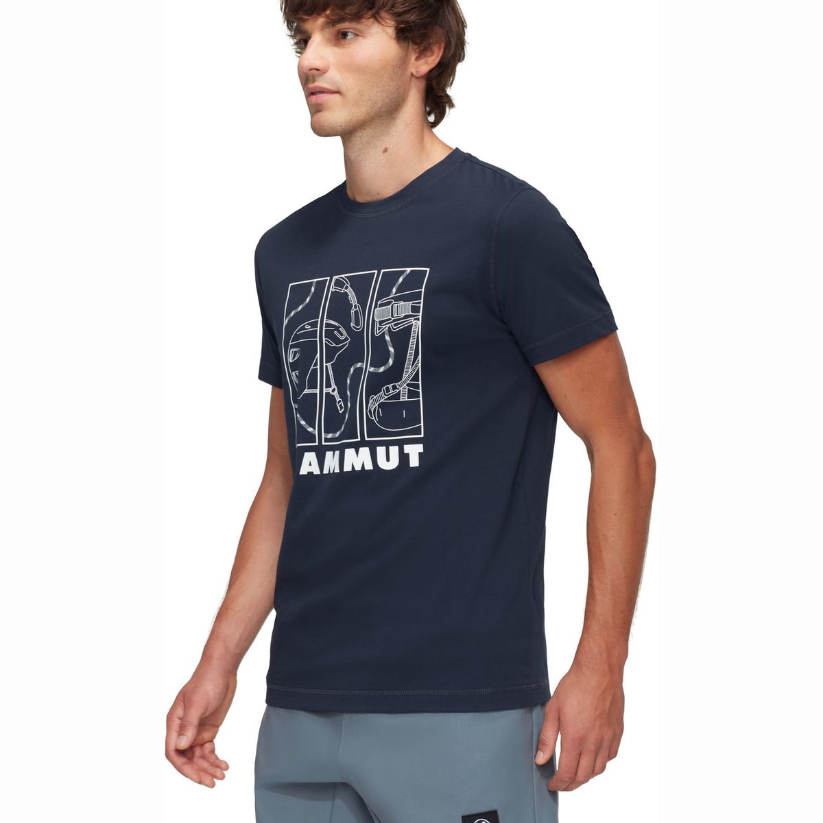 MAMMUT - Polera Hombre Core Gear Azul Mammut