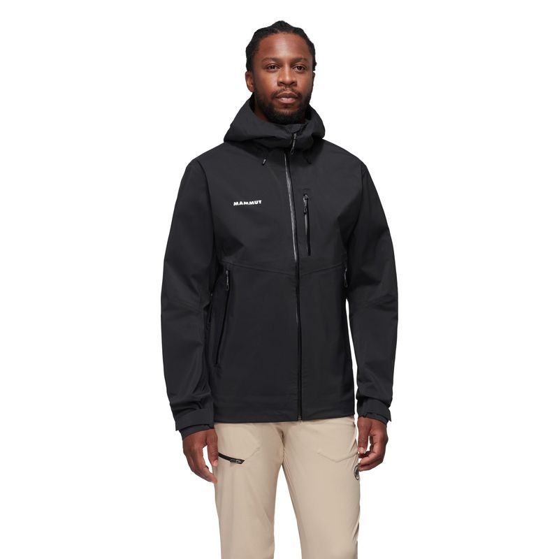 MAMMUT - Chaqueta Hombre Alto Guide Hs Hooded Negro Mammut
