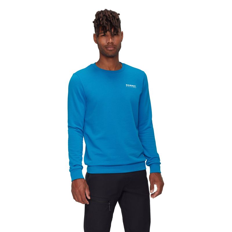 MAMMUT - Poleron Hombre Core Ml Crew Neck 1862 Azul Mammut