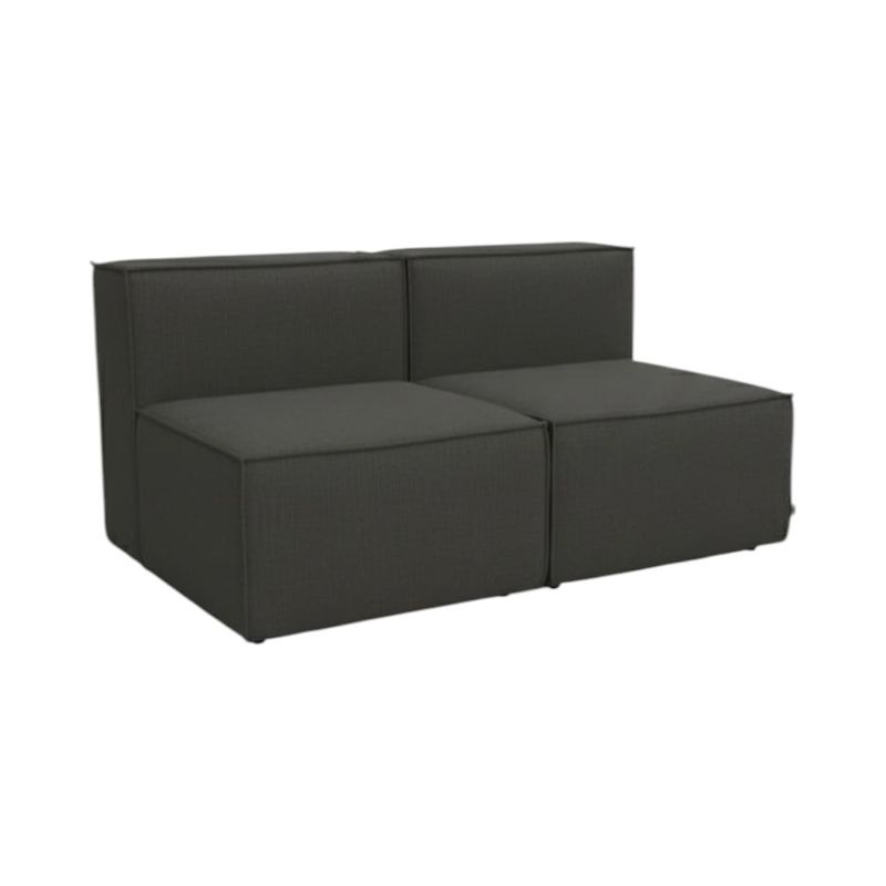 DISEÑOS VALESTRINI - SOFA MADRID DOS CUERPOS LINO GRIS OSCURO