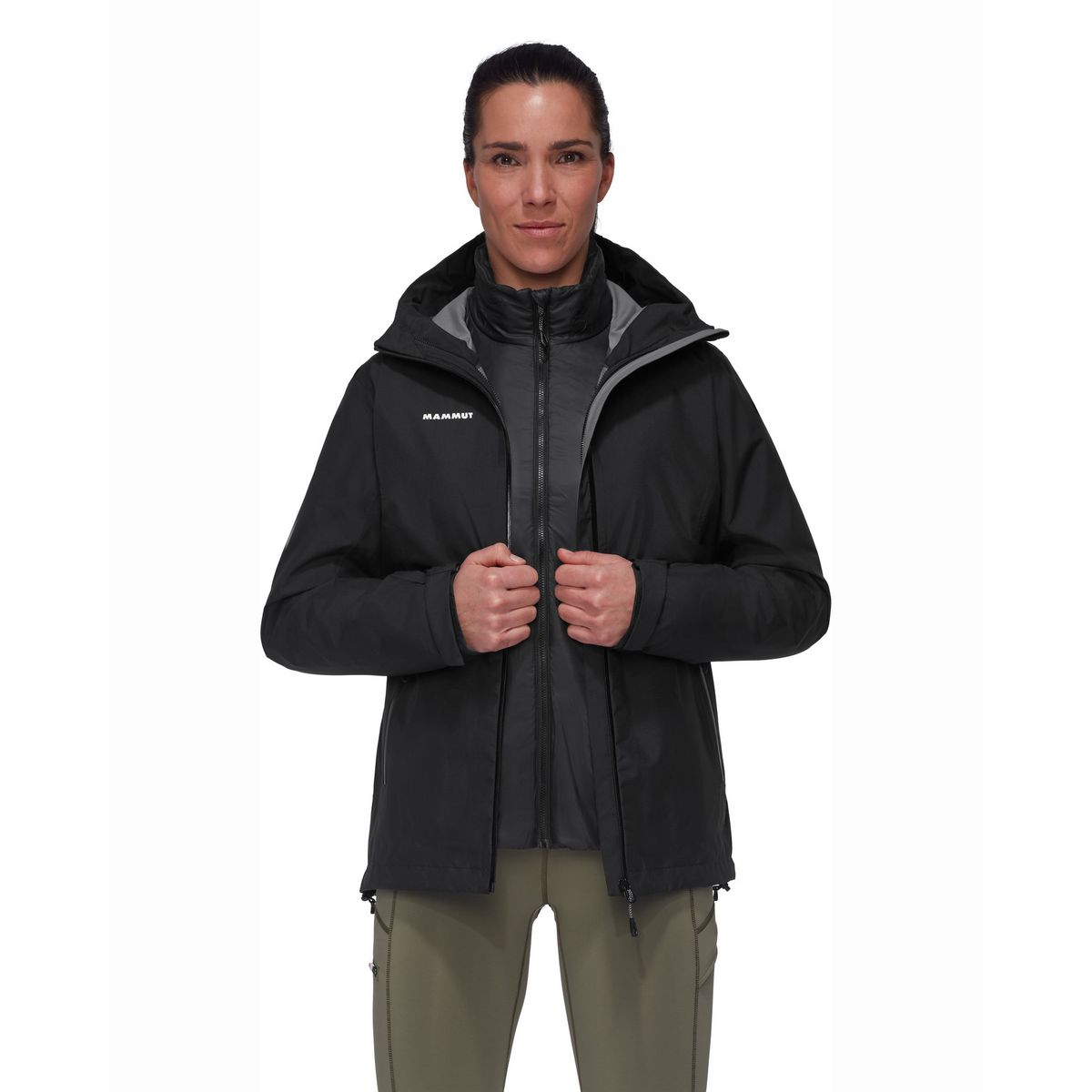 MAMMUT - Chaqueta Mujer Alto Light 3 In 1 Hs Hooded Negro Mammut