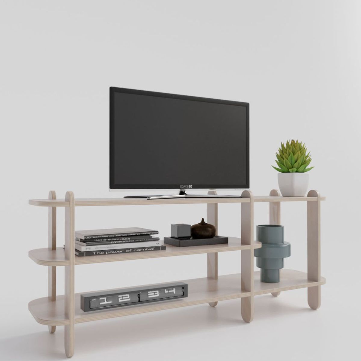 GENERICO - Rack TV de Madera 120 cm – Modular y Fácil de Armar