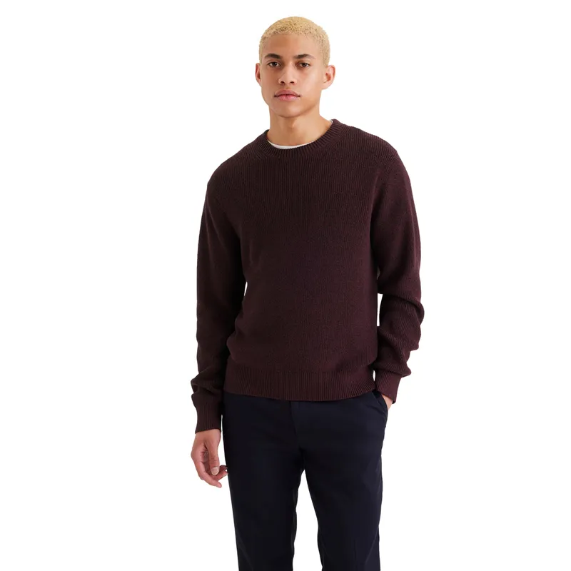DOCKERS - Sweater Hombre Crewneck Regular Fit Burdeo Dockers