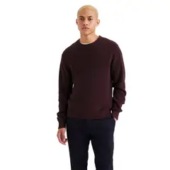 DOCKERS - Sweater Hombre Crewneck Regular Fit Burdeo