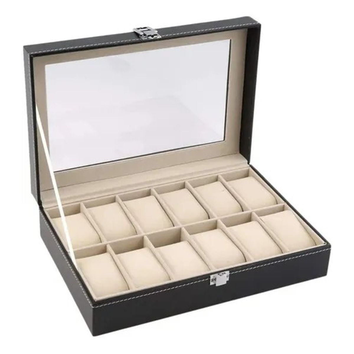 GENERICO - Caja Organizador De Relojes Estuche Exhibidor De Reloj 12pza