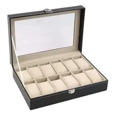 GENERICO - Caja Organizador De Relojes Estuche Exhibidor De Reloj 12pza