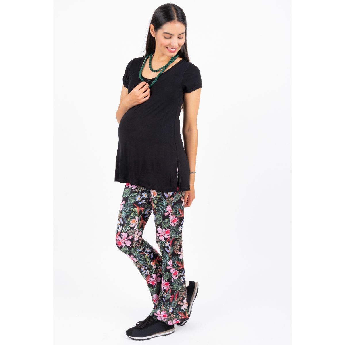 MADREMIA - Calza Flare Mateneral Flo Estampada Madremia