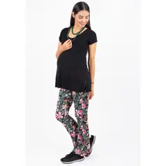 MADREMIA - Calza Flare Mateneral Flo Estampada