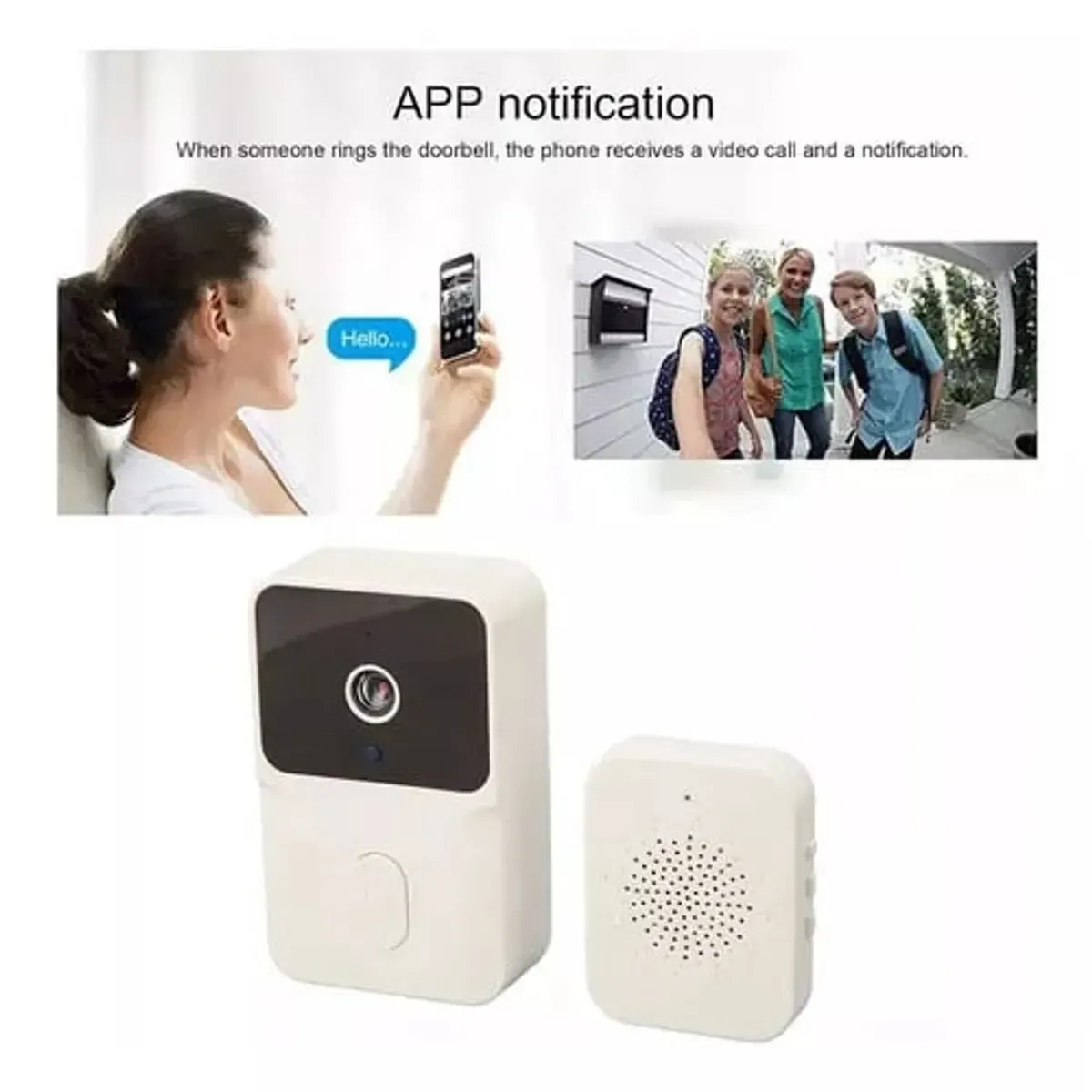 GENERICO - Timbre inalámbrico incluye Cámara Wifi y sonido