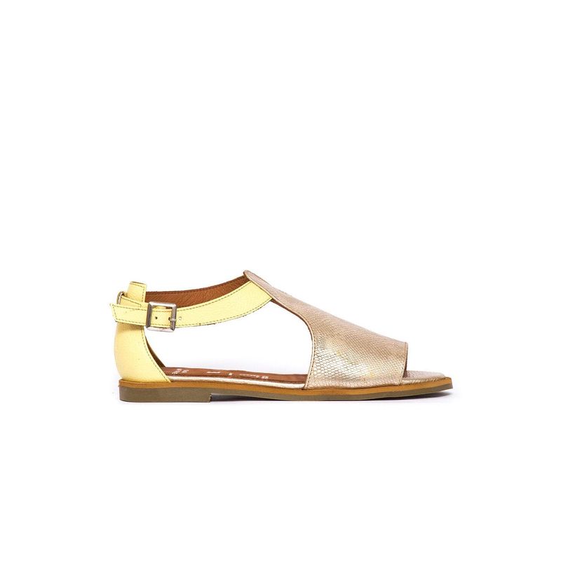 GIANI DAFIRENZE - Sandalia Mujer / Oliva Niquel Amarillo