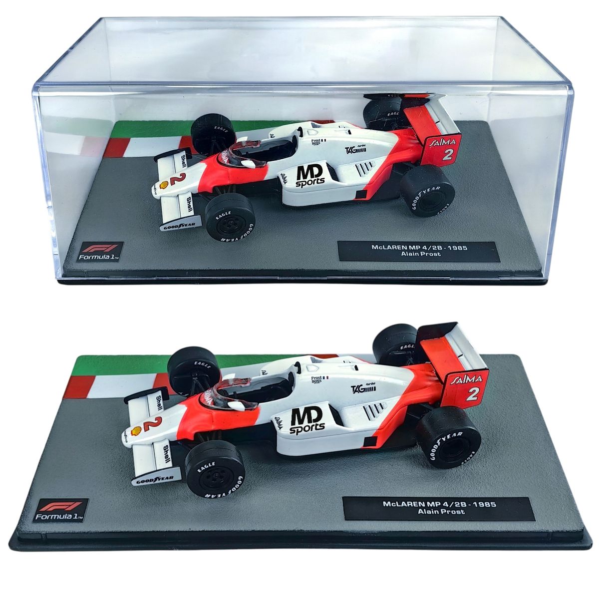 FORMULA 1 - Auto Formula 1 Mclaren Mp4/2b 1985 Alain Prost Acrilico 1:43