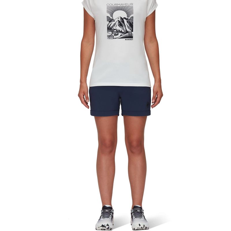 MAMMUT - Shorts Mujer Runbold Roll Cuff Azul Mammut