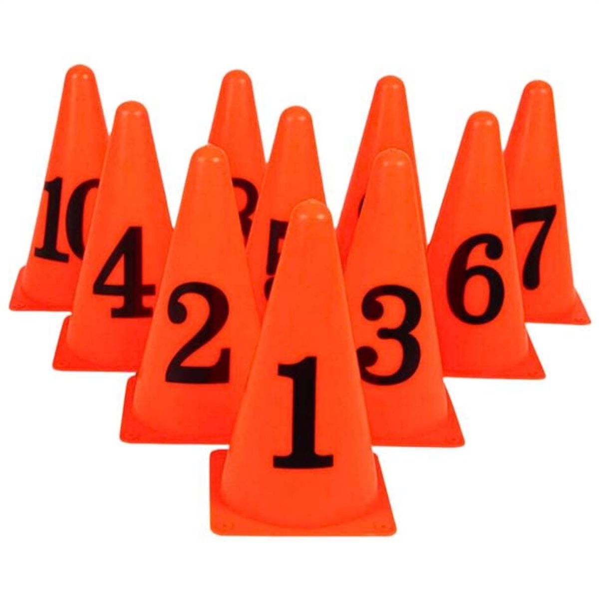 GENERICO - set 10 conos de agilidad numerados del 1 al 10