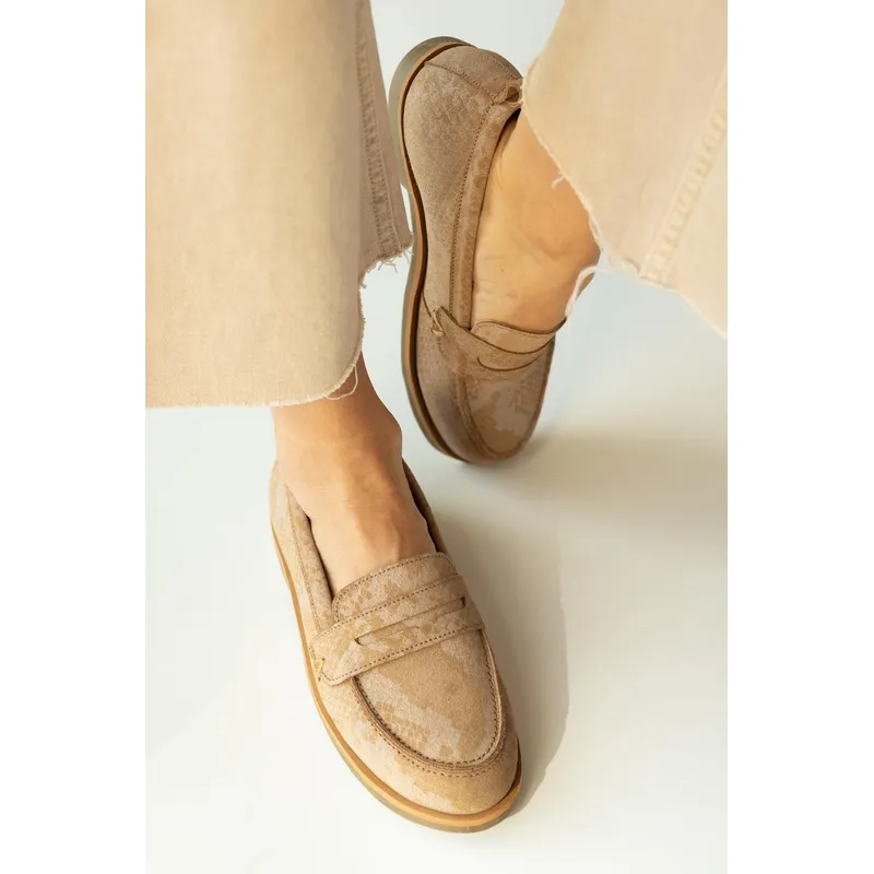 GIANI DAFIRENZE - Mocasin Mujer / Coligue Camel