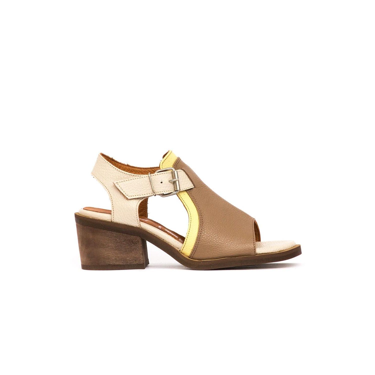 GIANI DAFIRENZE Sandalia Mujer Guanay Cafe Amarillo