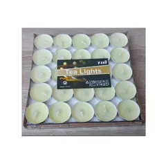 GENERICO - SET DE 50 VELAS TEA LIGHT 0.9 X 3.5 CM BLANCA
