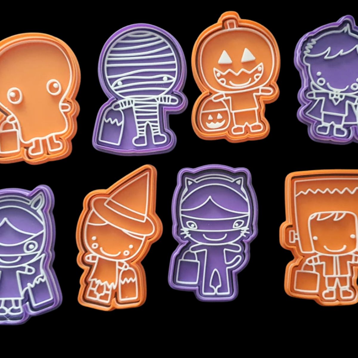 GENERICO - Set 8 Cortadores De Galletas Happy Halloween 10 Cm