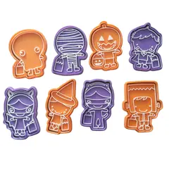 GENERICO - Set 8 Cortadores De Galletas Happy Halloween 10 Cm