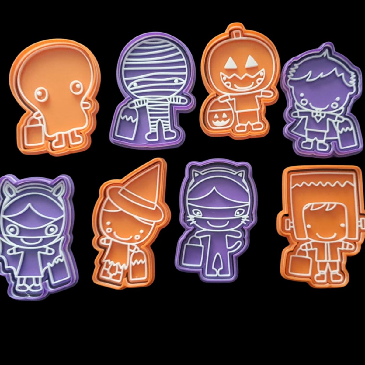 GENERICO - Set 8 Cortadores De Galletas Happy Halloween 10 Cm