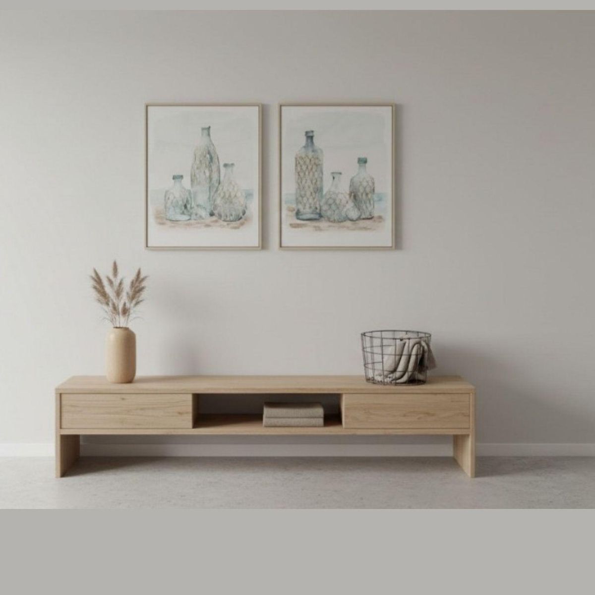 TERRA ESTILO - Set de 2 Cuadros Botellas de Mar