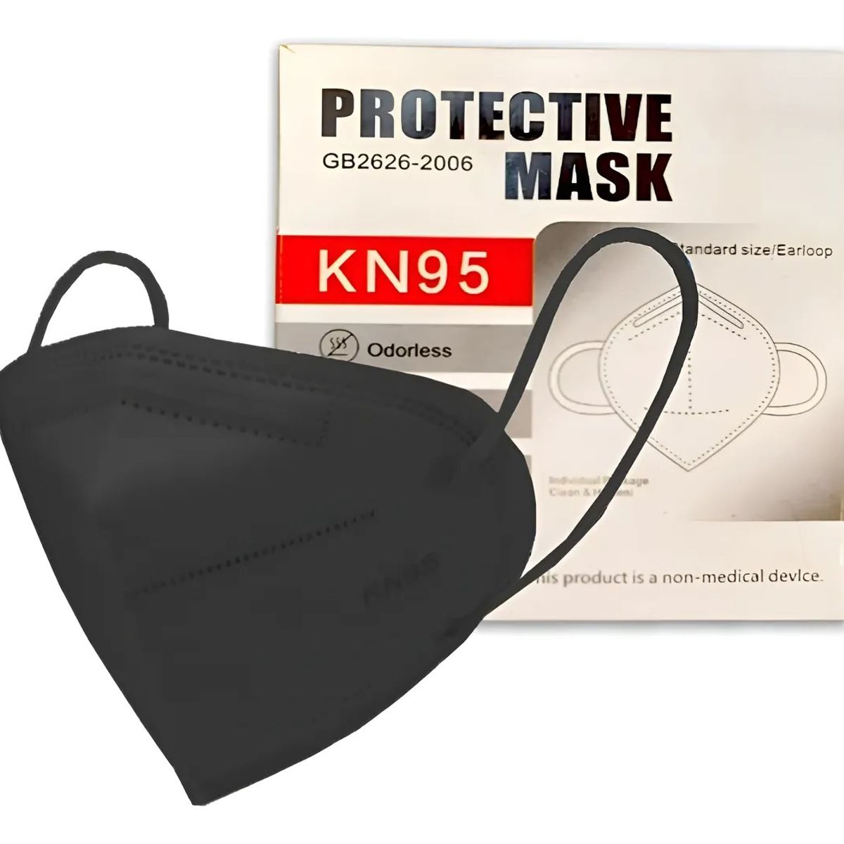 GENERICO - Mascarillas Kn 95 Premium Pack De 10 Unidades Color Negro