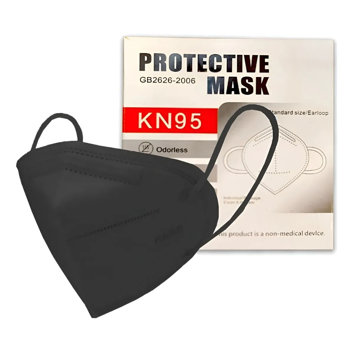 GENERICO - Mascarillas Kn 95 Premium Pack De 10 Unidades Color Negro