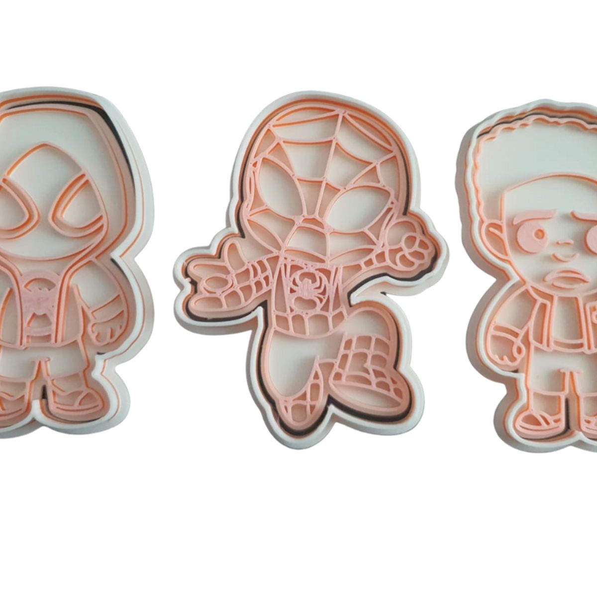 GENERICO - Set 3 Cortadores De Galletas Spider  Morales 10 Cm