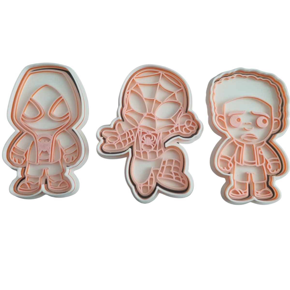 GENERICO - Set 3 Cortadores De Galletas Spider  Morales 10 Cm