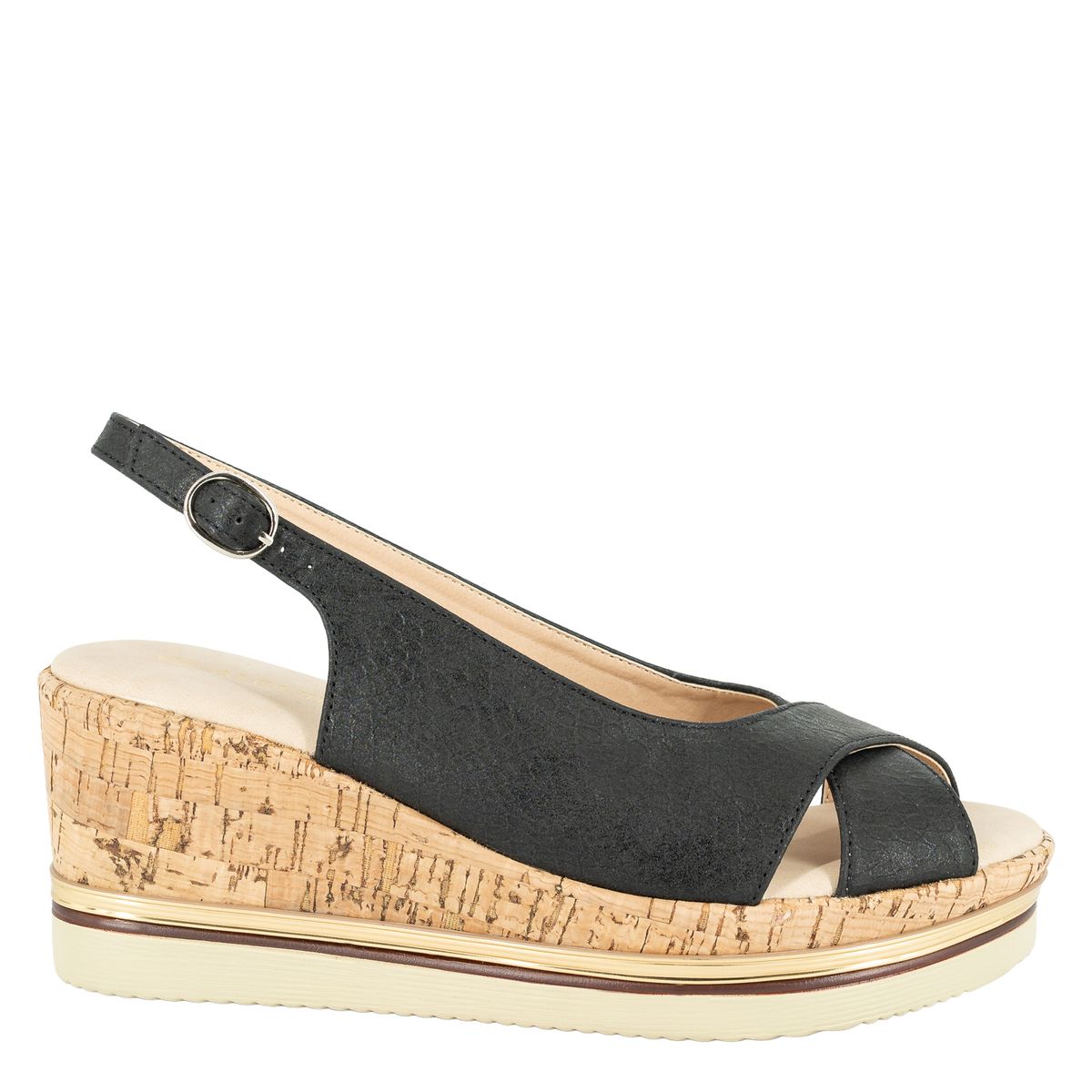 ALQUIMIA - Sandalia Mujer Negro Jerid Alquimia