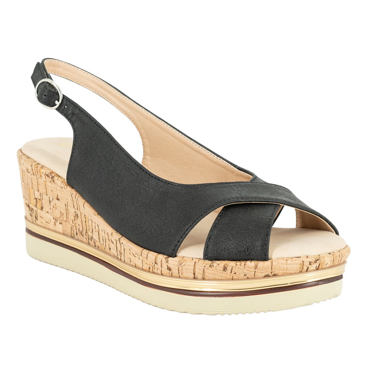 ALQUIMIA - Sandalia Mujer Negro Jerid Alquimia
