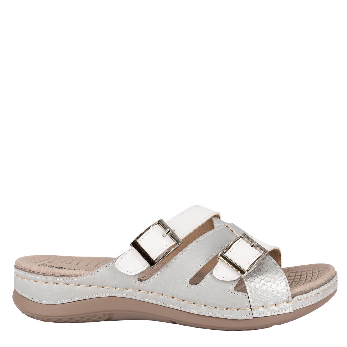 PASSER - Sandalia Mujer Plateado Druk Passer