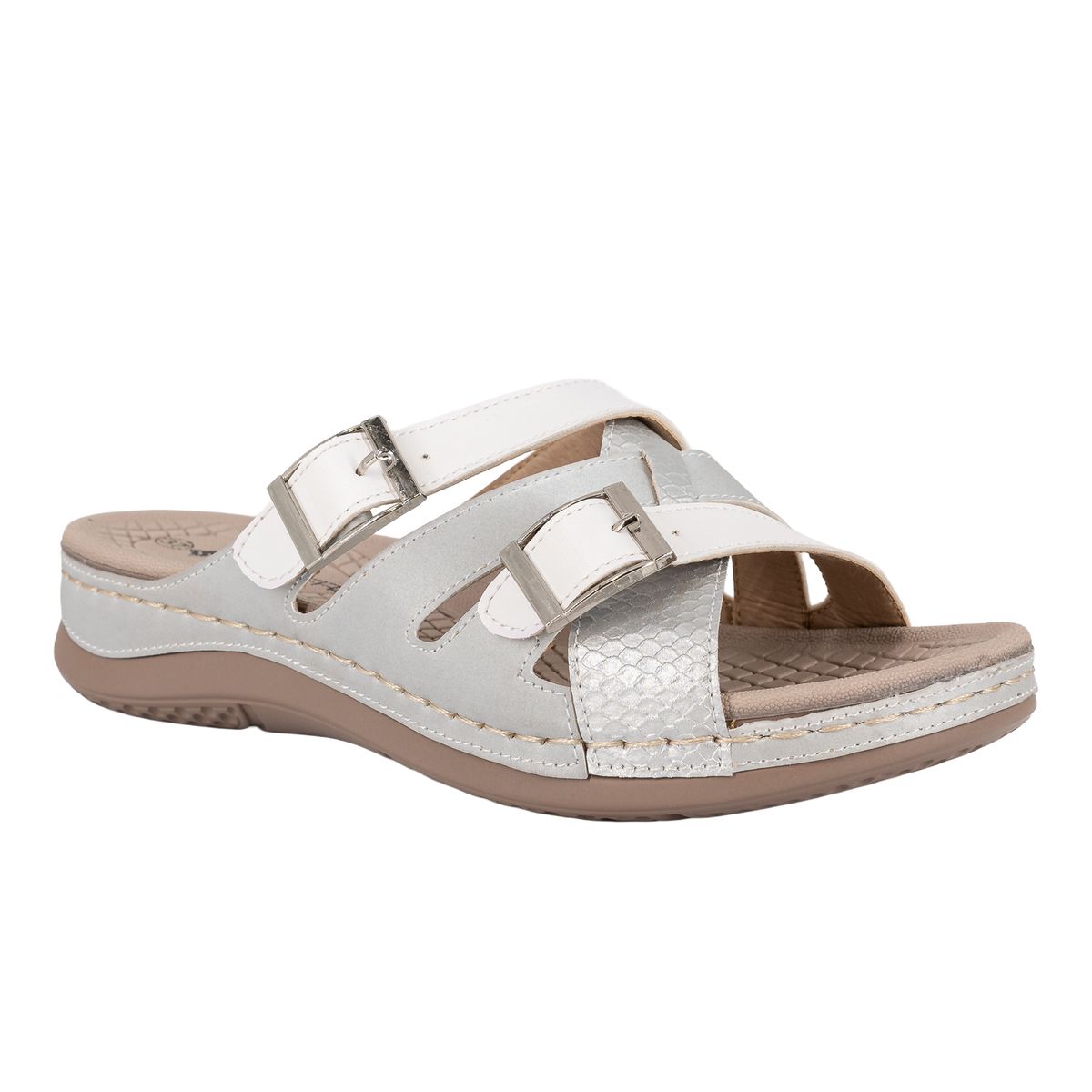 PASSER - Sandalia Mujer Plateado Druk Passer